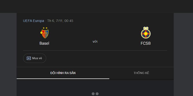 Tình hình thi đấu của Basel vs FCSB qua các trận trước